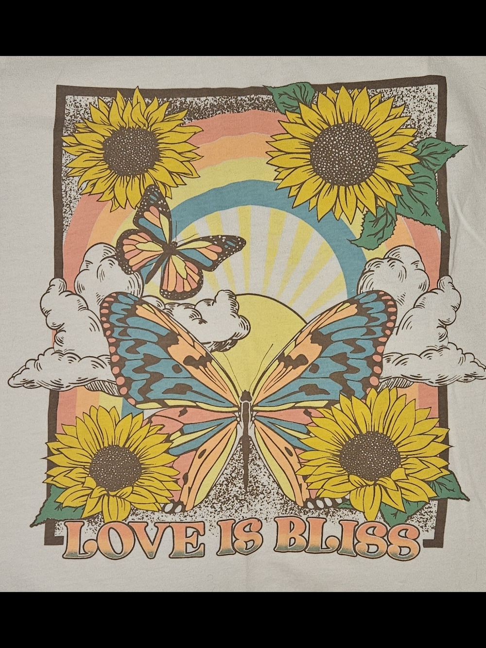 Wound Up Sunflower & Butterfly Graphic Tee